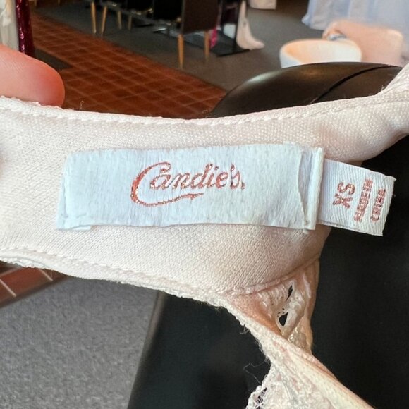 Candies Blush Lace Halter Neck Short Dress - Picture 5 of 5